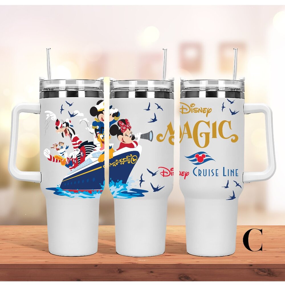 Disney Cruise 30oz/40oz Tumbler Cruise Dream.Fantasy.Magic.Wish.Wonder Mickey Fr
